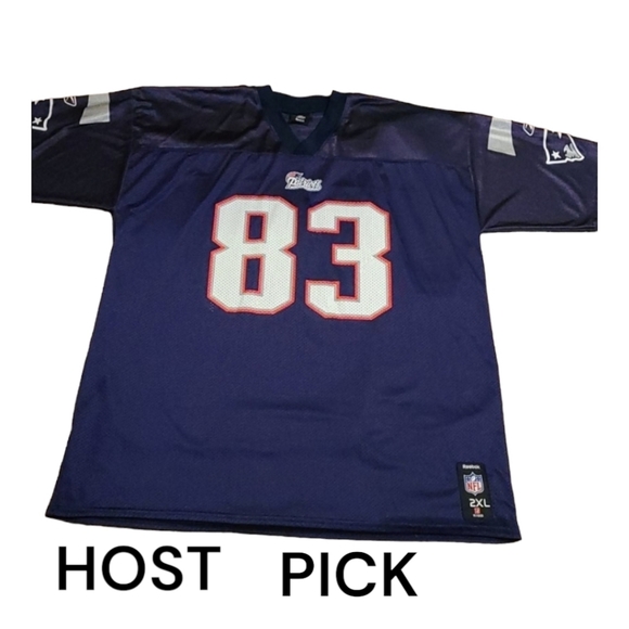 Reebok Other - HOST PICK💥#83 WES WELKER NEW ENGLAND PATRIOTS JERSEY